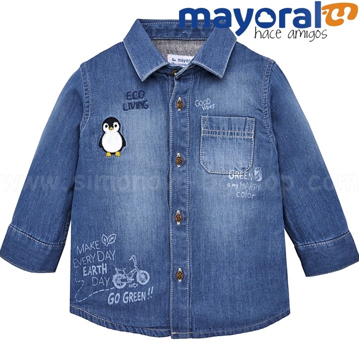 Mayoral Boys Подплатена дънкова риза с дълъг ръкав 18-02126-05 (6м-3г) Mayoral Boys Подплатена дънкова риза с дълъг ръкав 18-02126-05 (6м-3г)