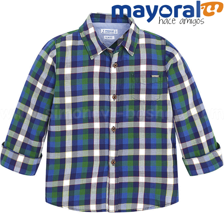 Mayoral Boys Детска карирана риза с дълъг ръкав 18-04148-093 (3-9г) Mayoral Boys Детска карирана риза с дълъг ръкав 18-04148-093 (3-9г)