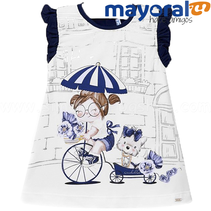 Mayoral Girls Детска рокля с апликация 01937-089 Mayoral Girls Детска рокля с апликация 01937-089