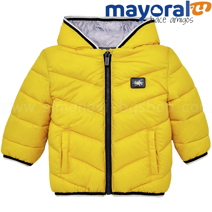 Mayoral Boys Детско ватирано яке с качулка в жълто 18-02479-083 (6м-3г) Mayoral Boys Детско ватирано яке с качулка в жълто 18-02479-083 (6м-3г)
