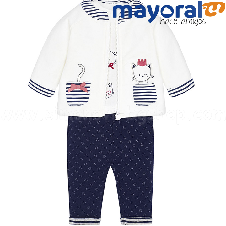 Mayoral Girls Бебешки анцуг 3 части 18-02638-040 (55-80см) Mayoral Girls Бебешки анцуг 3 части 18-02638-040 (55-80см)