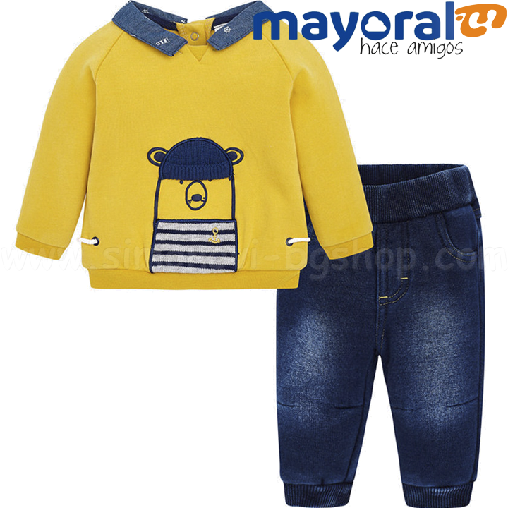 Mayoral Boys Комплект блуза и дънки 18-02534-060 (0-12м) Mayoral Boys Комплект блуза и дънки 18-02534-060 (0-12м)