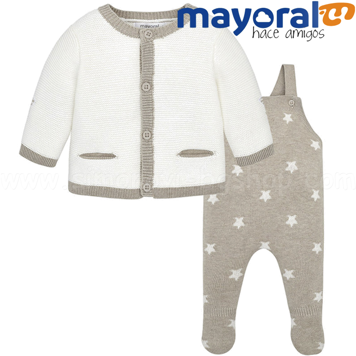 Mayoral Boys Комплект Жилетка и гащеризон 18-02620-015 (0-2м) Mayoral Boys Комплект Жилетка и гащеризон 18-02620-015 (0-2м)