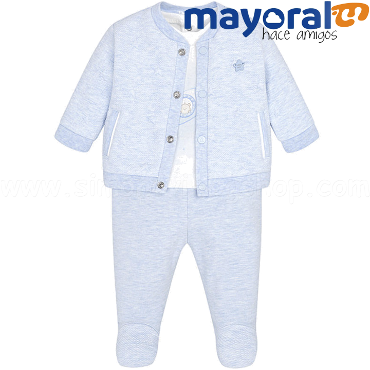Mayoral Boys Ватиран бебешки анцуг 3 части 18-02630-063 (0-6м) Mayoral Boys Ватиран бебешки анцуг 3 части 18-02630-063 (0-6м)