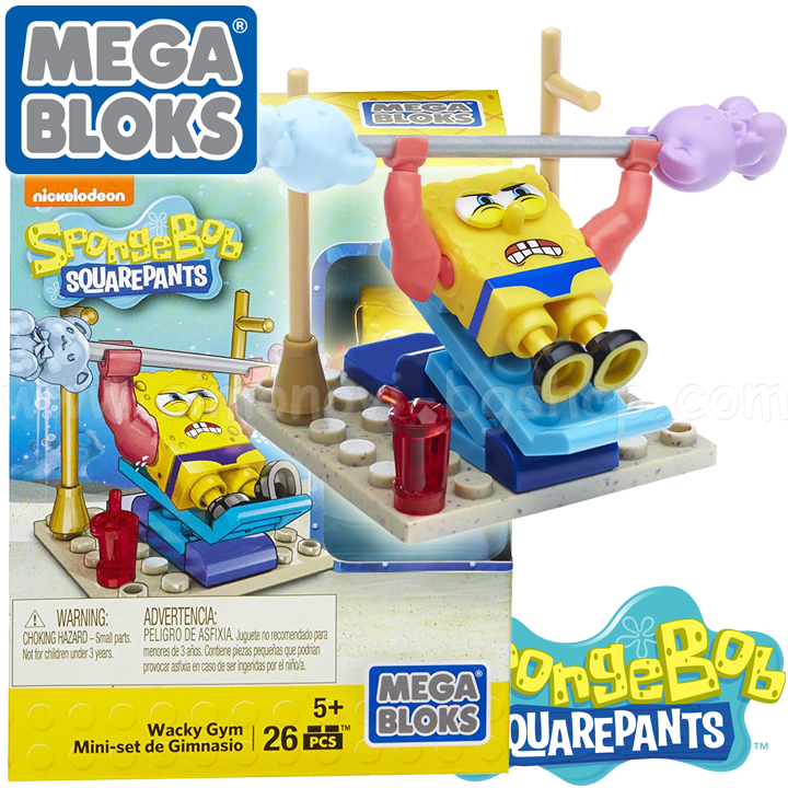 Mega Bloks Sponge Bob Конструктор 26ч. Wacky Gym CNF62 Mega Bloks Sponge Bob Конструктор 26ч. Wacky Gym CNF62