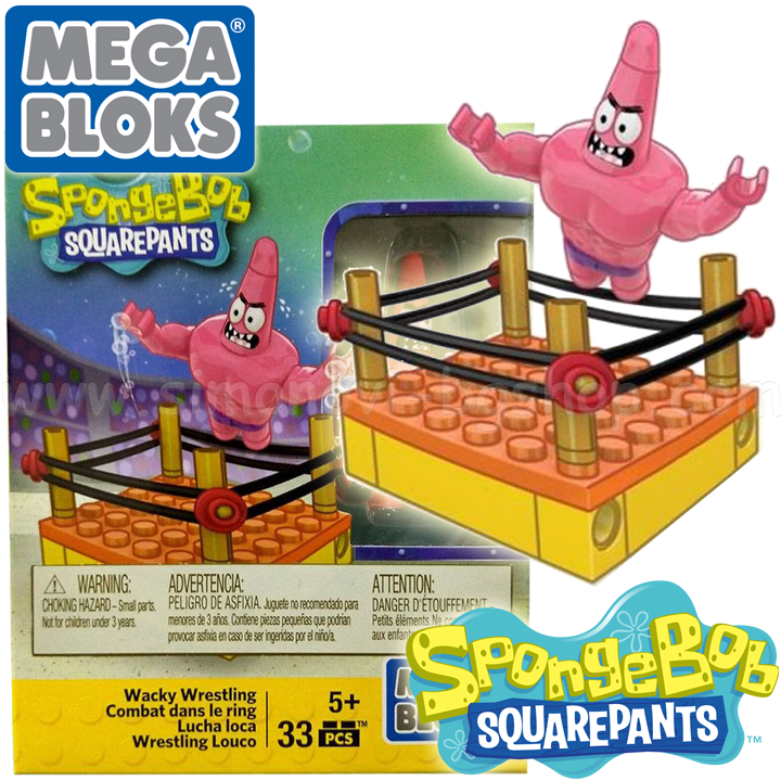 Mega Bloks Sponge Bob Конструктор 33ч. Wacky Wrestling CNF62 Mega Bloks Sponge Bob Конструктор 33ч. Wacky Wrestling CNF62