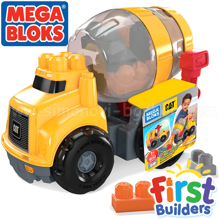 * Mega Blocks First Builders Cat Cement Mixer   GFG11