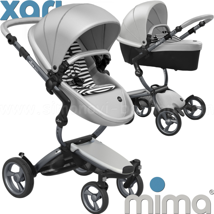 Mima Xari Argento Бебешка количка 2в1 Graphite Grey/ BW Stripes Mima Xari Argento Бебешка количка 2в1 Graphite Grey/ BW Stripes