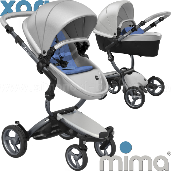 Mima Xari Argento Бебешка количка 2в1 Graphite Grey/ Denim Blue Mima Xari Argento Бебешка количка 2в1 Graphite Grey/ Denim Blue