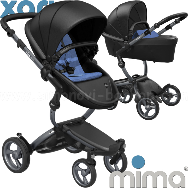 Mima Xari Black Комбинирана количка 2в1 Graphite Grey/ Denim Blue Mima Xari Black Комбинирана количка 2в1 Graphite Grey/ Denim Blue