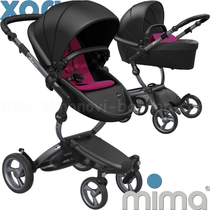 Mima Xari Black Комбинирана количка 2в1 Graphite Grey/ Hot Magenta Mima Xari Black Комбинирана количка 2в1 Graphite Grey/ Hot Magenta