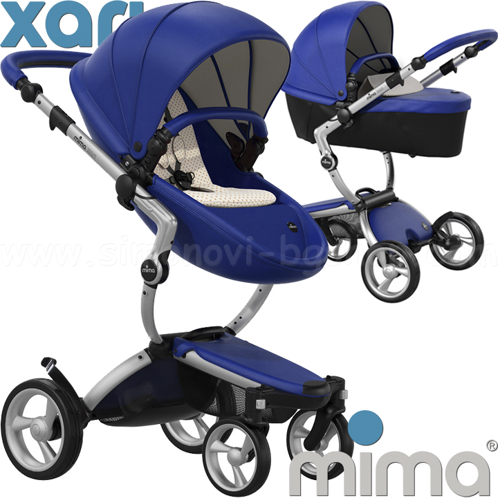 Mima Xari Royal Blue Комбинирана бебешка количка 2в1 Aluminium/ Sandy Beige Mima Xari Royal Blue Комбинирана бебешка количка 2в1 Aluminium/ Sandy Beige