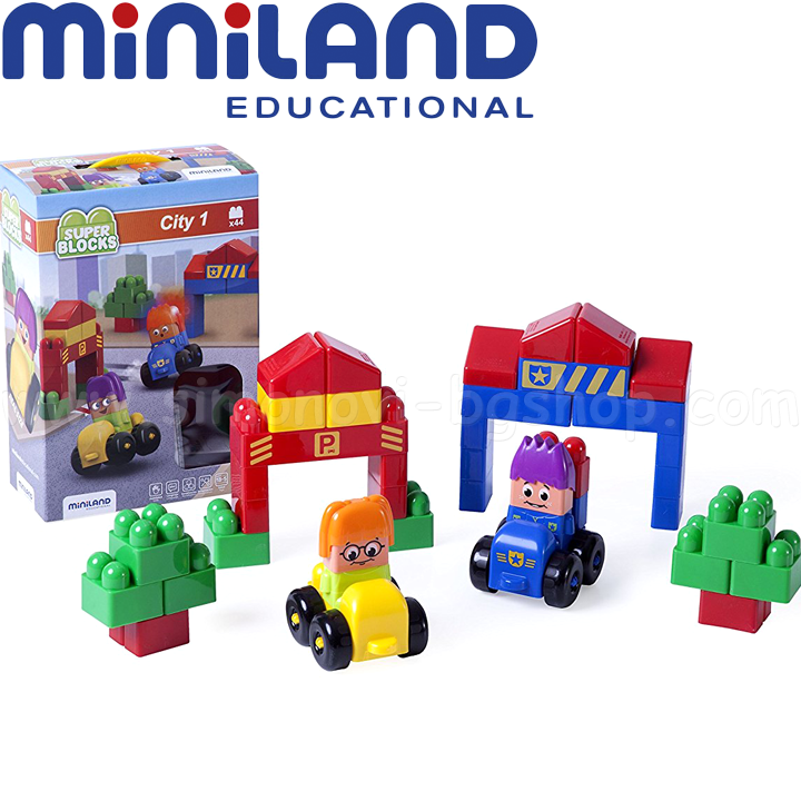 Miniland Super Blocks Комплект блокчета City 1 32341 Miniland Super Blocks Комплект блокчета City 1 32341