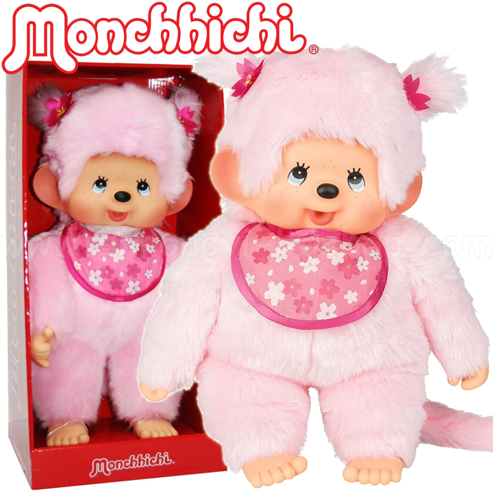 Monchhichi® Cherry Blossom Plush monkey Girl 45cm. 242405 Monchhichi® Cherry Blossom Plush monkey Girl 45cm. 242405