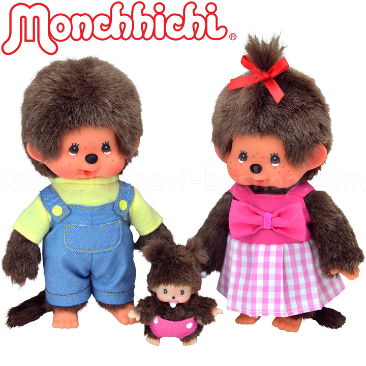 Monchhichi® Family Plush monkeys Family 20 cm. 254870 Monchhichi® Family Plush monkeys Family 20 cm. 254870