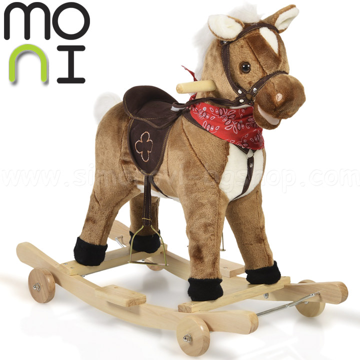 *Moni Музикална Бебешка люлка 2 в 1 "Кончето Chipper" с колелца *Moni Музикална Бебешка люлка 2 в 1 "Кончето Chipper" с колелца