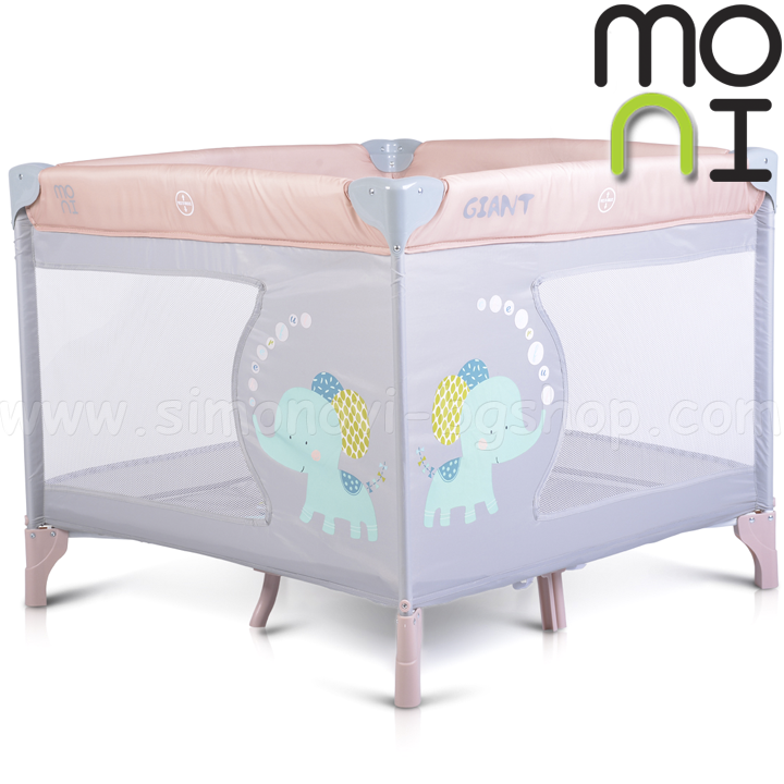* 2021 Moni Baby cot for playing GIANT Light Pink