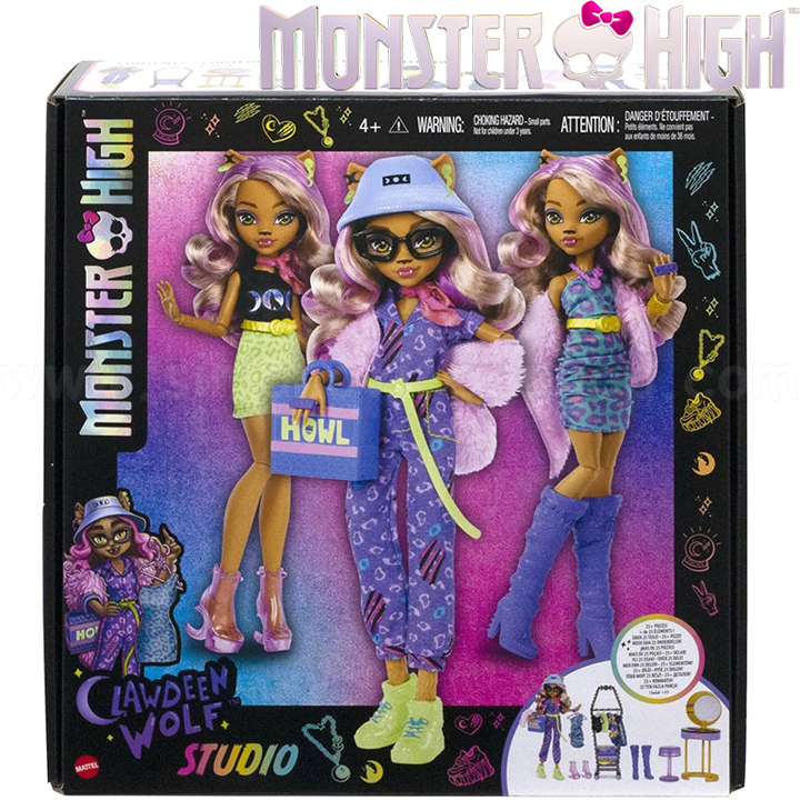 Barbie Doll - Monster High: Claudine Wolfe Fashion Studio