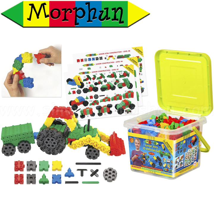 Morphun STEM Educational constructor in a box of 251 parts Junior Extra 10