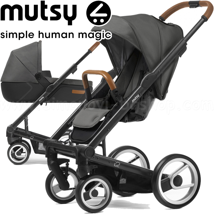 Mutsy Комбинирана количка 2в1 i2 Urban Nomad Black Dark Grey Mutsy Комбинирана количка 2в1 i2 Urban Nomad Black Dark Grey