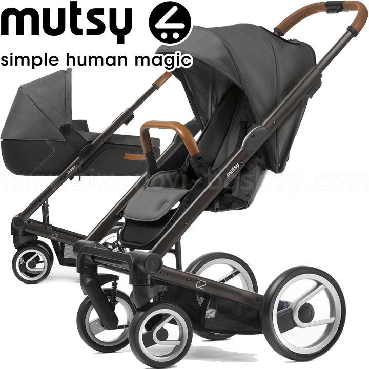 Mutsy Комбинирана количка 2в1 i2 Urban Nomad Black Brown Dark Grey Mutsy Комбинирана количка 2в1 i2 Urban Nomad Black Brown Dark Grey