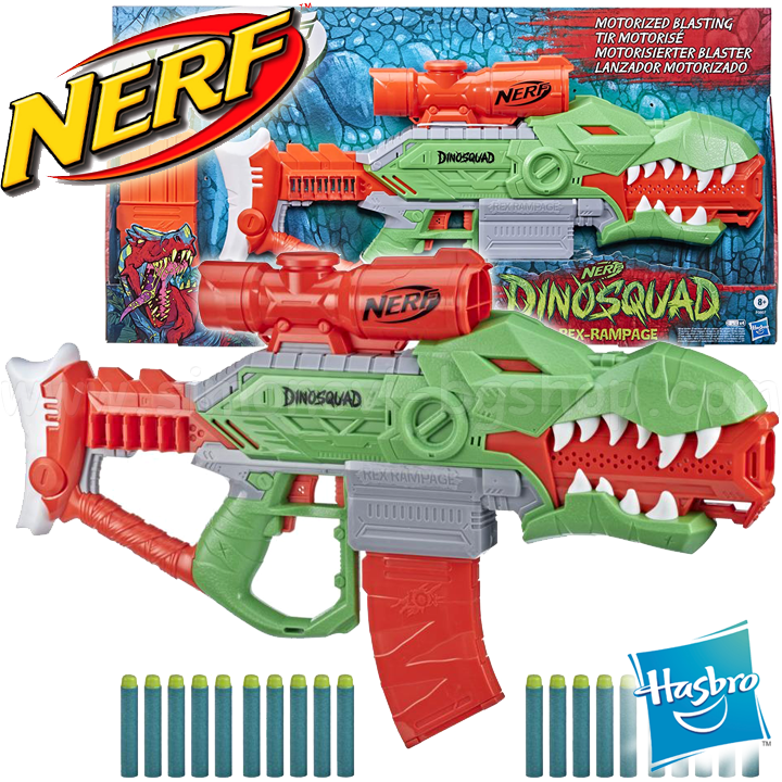 * Hasbro Nerf Dinosquad Blaster Rex-Rampage F0807