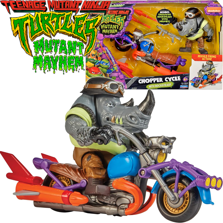 * Ninja Turtles     " " Chopper Cycle Rocksteady 834