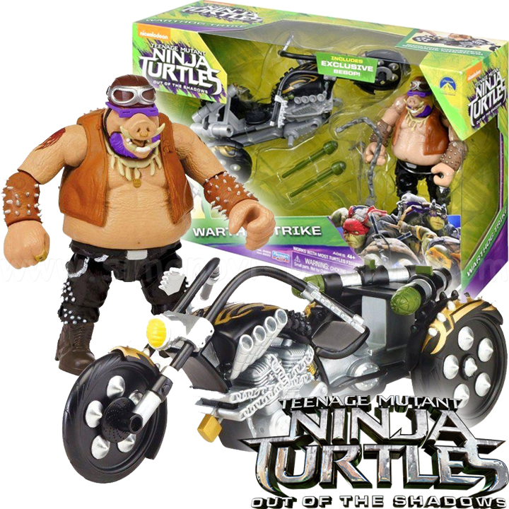 *TMNT Movie 2 Out Of The Shadows Мотоциклет Warthog Trike с фигурка BeBop *TMNT Movie 2 Out Of The Shadows Мотоциклет Warthog Trike с фигурка BeBop