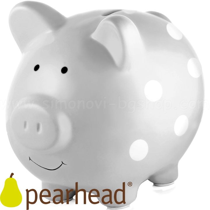 Pearhead     Piggy Bank Grey 40106