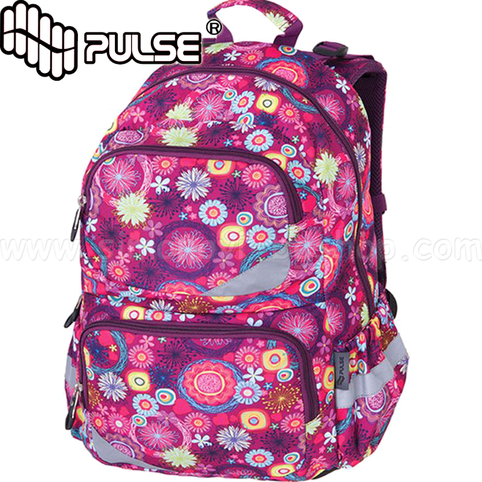 PULSE ANATOMIC XL Ученическа раница PURPLE FLOWER 121305 PULSE ANATOMIC XL Ученическа раница PURPLE FLOWER 121305