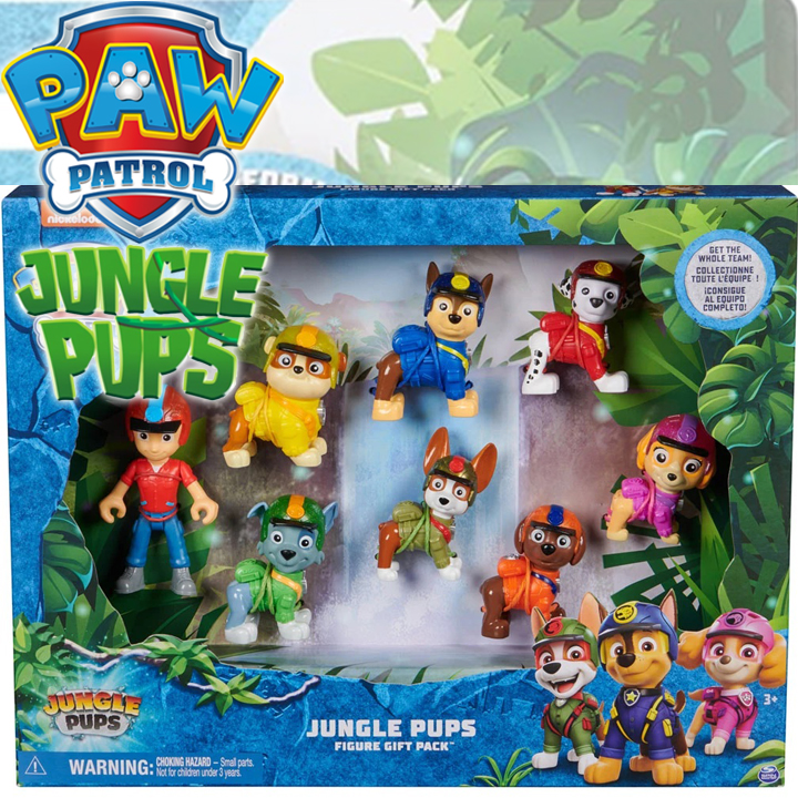 Paw Patrol - Dog Patrol - Jungle Pups: Set de acțiune, 8 figurine