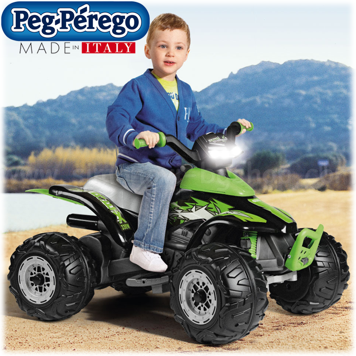 PEG PEREGO Buggy with battery 12V CORRAL T-REX Green