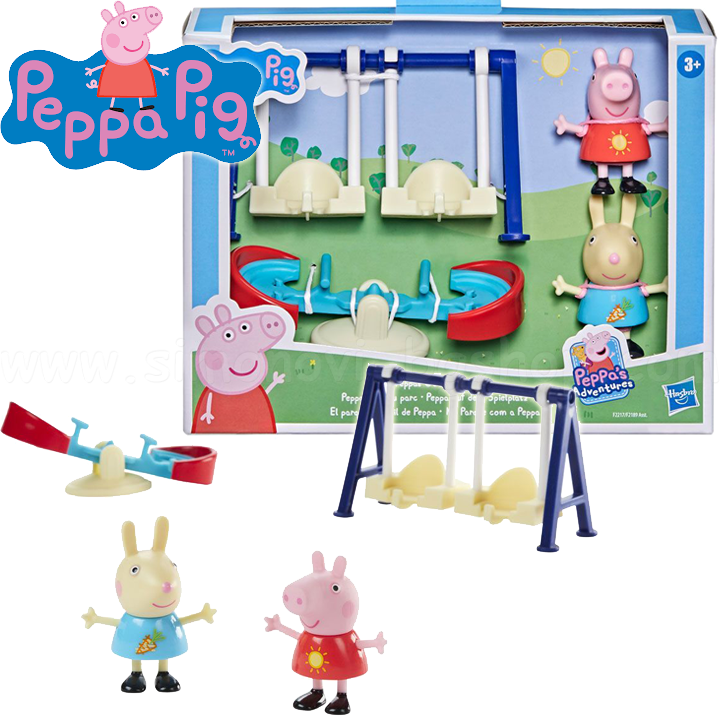 * Set de joaca Peppa Pig - Loc de joaca cu Peppa Pig cu 2 buc. figurine F2189