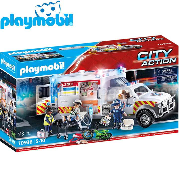2022 Playmobil Action Ambulanta cu sunet si lumina 70936