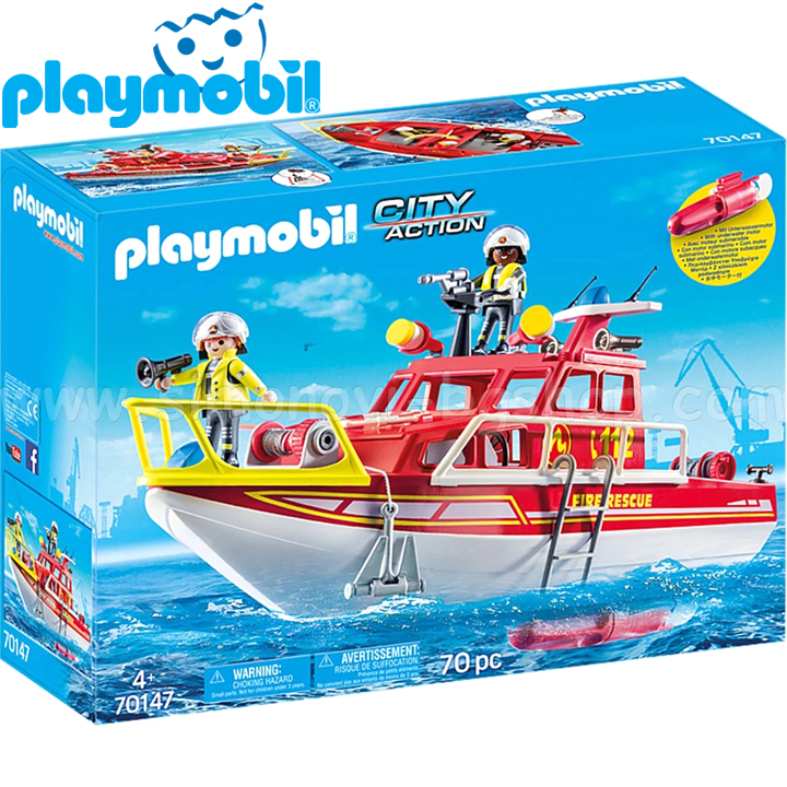 Barcă Playmobil City Action Fire and Rescue 70147