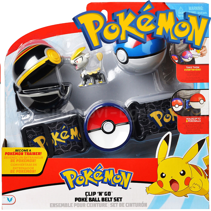 Pokemon Clip 'N' Go Ball Belt Set Комплект Poké Ball 2br. и Meowth Pokemon Clip 'N' Go Ball Belt Set Комплект Poké Ball 2br. и Meowth