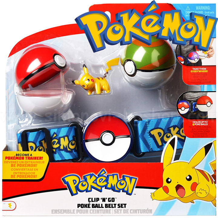 Pokemon Clip 'N' Go Ball Belt Set Комплект Poké Ball, Nest Ball и Пикачу Pokemon Clip 'N' Go Ball Belt Set Комплект Poké Ball, Nest Ball и Пикачу