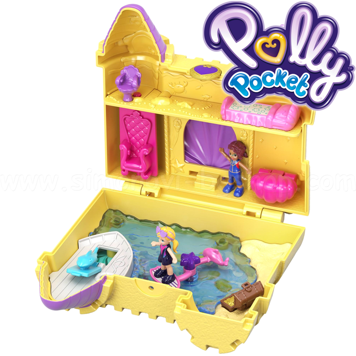 Polly Pocket Игрален комплект с 2 кукли Surf FRY35 Polly Pocket Игрален комплект с 2 кукли Surf FRY35