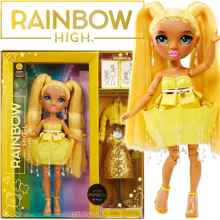 Rainbow High Doll - Fantastic Fashion Dolls, Assortment 1, Sunny Madison