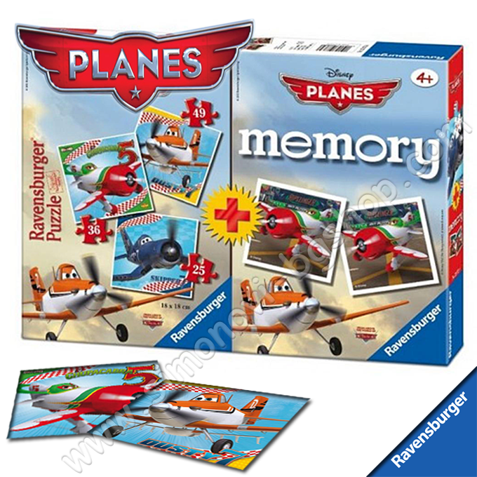 Ravensburger - Disney Planes Memory+3 Puzzle 22272