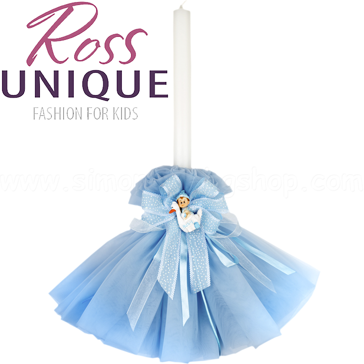 Ross Unique Уникална ритуална свещ в цвят нежно синьо Ross Unique Уникална ритуална свещ в цвят нежно синьо
