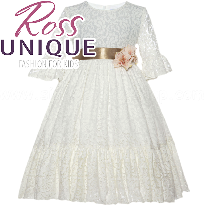 Ross Unique Красива и ефирна рокля от дантела в екрю Ross Unique Красива и ефирна рокля от дантела в екрю
