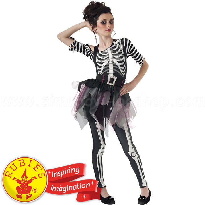 *Rubies Карнавален костюм Skelee Ballerina 610027 *Rubies Карнавален костюм Skelee Ballerina 610027
