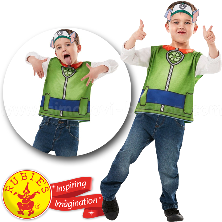 Rubies Детски карнавален костюм Paw Patrol Rocky 34864 Rubies Детски карнавален костюм Paw Patrol Rocky 34864