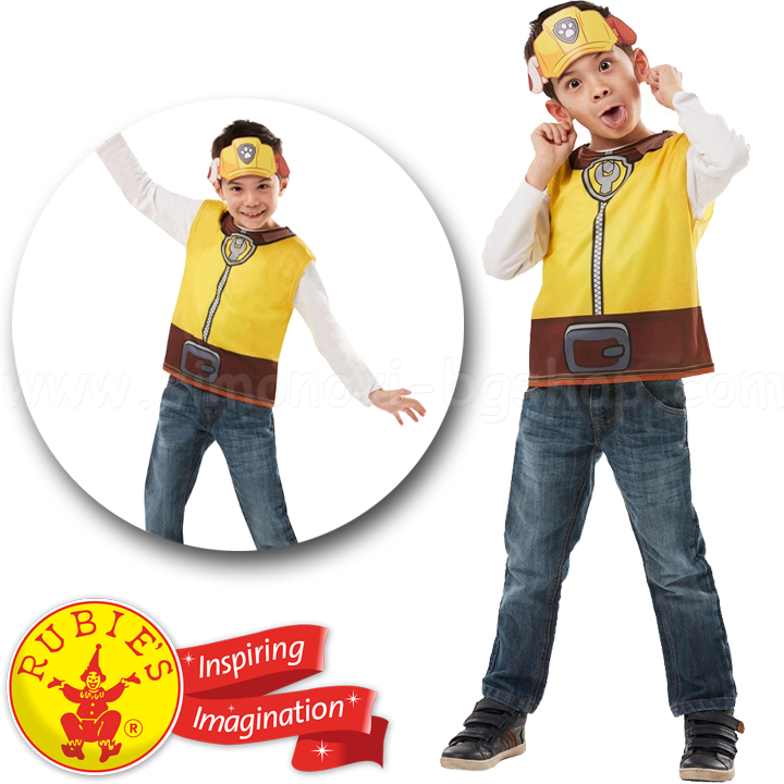 Rubies Детски карнавален костюм Paw Patrol Rubble 34863 Rubies Детски карнавален костюм Paw Patrol Rubble 34863