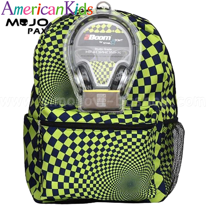 AmericanKids by Samsonite School Backpack Mojo Hypnocheck Lime