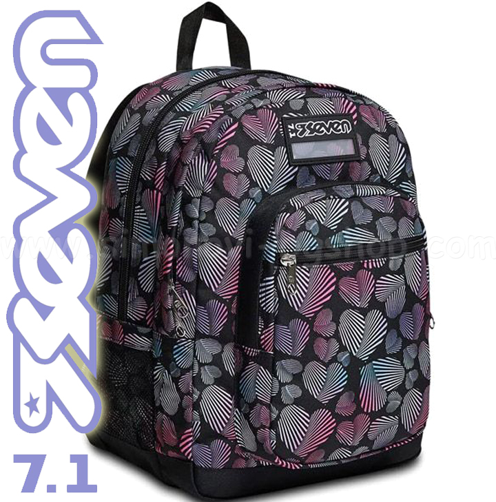 Rucsac școlar ergonomic Seven 7.1 Freethink Jet 73522