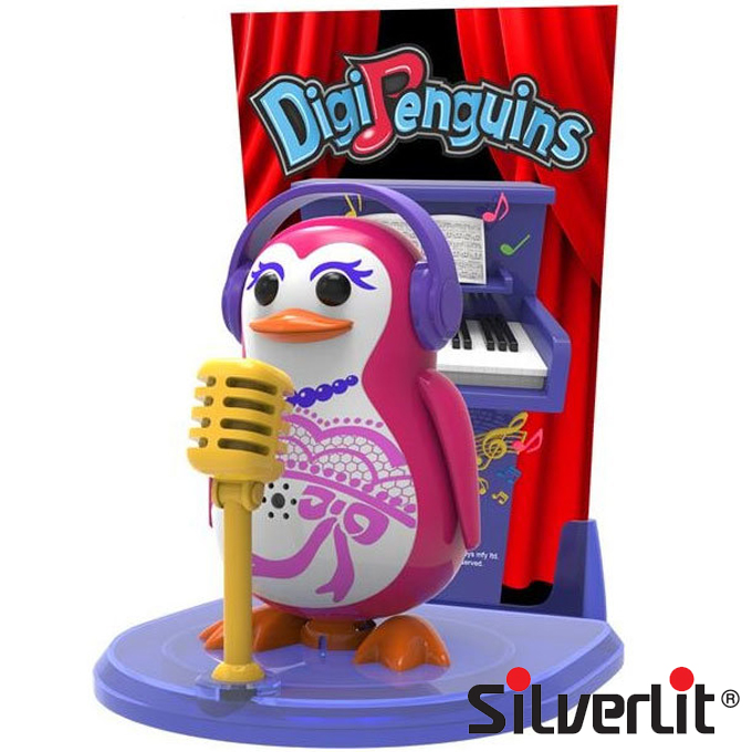 Silverlit - Дигитален пеещ и танцуващ пингвин със сцена и микрофон Pink 88347 Silverlit - Дигитален пеещ и танцуващ пингвин със сцена и микрофон Pink 88347