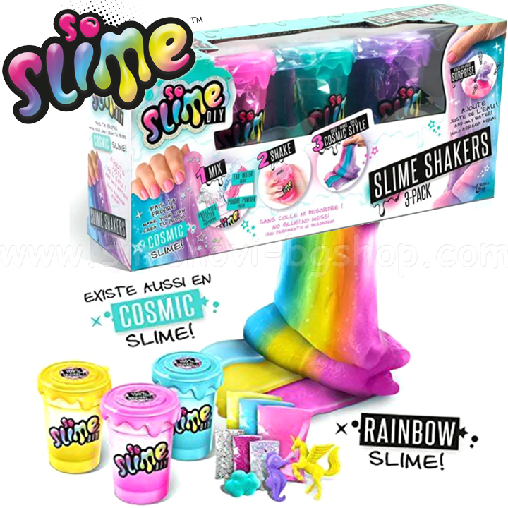 * Slime Diy 3 Colors Slime Shaker Playset CTSSC003