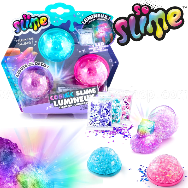 * Slime Diy Game set luminous "Cosmic slime" 3 pcs. CTSSC213